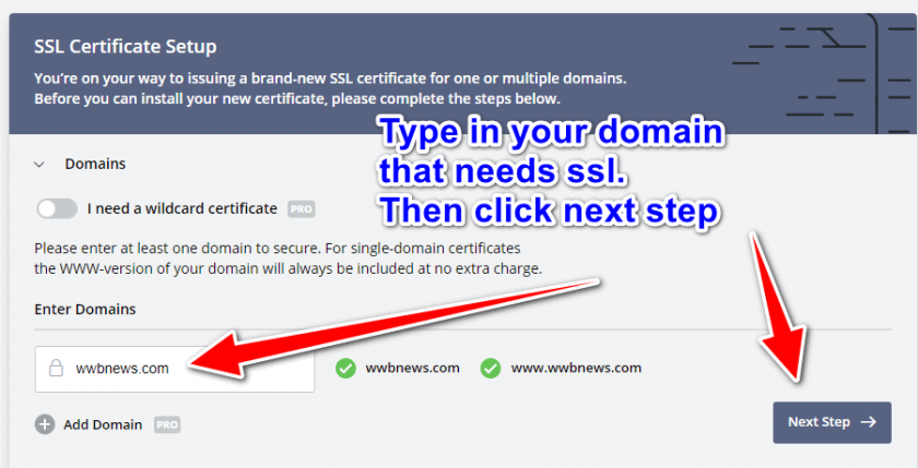 Free ssl certificate for wordpress - SSL Setup 1 Domain For SSL