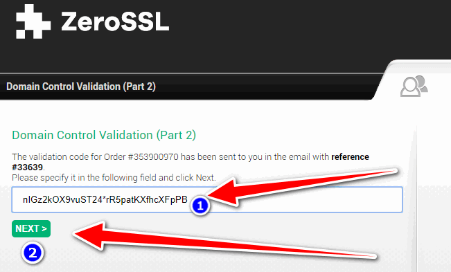 Free ssl certificate for wordpress - SSL Setup 9 - Verification Key