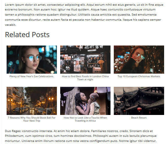 Unlimited Inline Related Posts With Thumbnails
