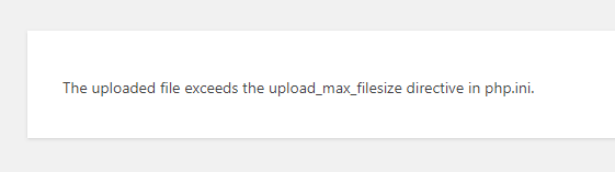 Uploaded File Size Exceeds Limits
